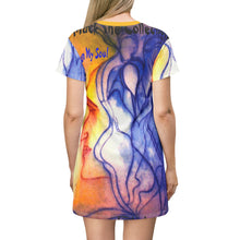 Load image into Gallery viewer, Bohemian T-Shirt Dress with Abstract Art - Unique & Stylish for Casual Wear