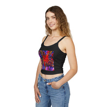 Load image into Gallery viewer, Vibrant Abstract Art Spaghetti Strap Tank Top, Summer Fashion, Colorful Summer Top, Casual Wear, Festival Outfit, Gift for Her