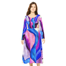 Load image into Gallery viewer, Women's Long Sleeve Dance Dress (AOP)