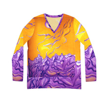 Load image into Gallery viewer, Women's Long Sleeve V-neck Shirt (AOP)