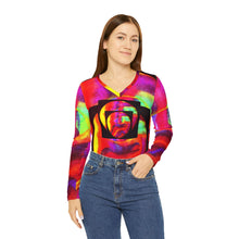 Load image into Gallery viewer, Women's Long Sleeve V-neck Shirt (AOP)