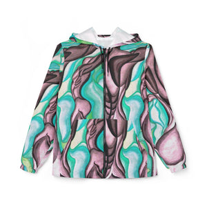 Colorful Abstract Windbreaker Jacket - Unique Art Design