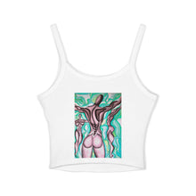Load image into Gallery viewer, Artistic Women&#39;s Spaghetti Strap Tank Top, Boho Style, Summer Essential, Body Positive Fashion, Gift for Her, Creative Vibe