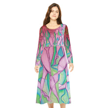Load image into Gallery viewer, Women's Long Sleeve Dance Dress (AOP)