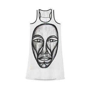 Artistic Women's Racerback Dress - Unique Ethnic Design for Effortless Style