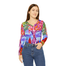 Load image into Gallery viewer, Women's Long Sleeve V-neck Shirt (AOP)