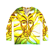 Load image into Gallery viewer, Women's Long Sleeve V-neck Shirt (AOP)