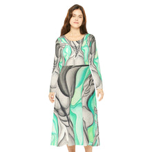 Load image into Gallery viewer, Women's Long Sleeve Dance Dress (AOP)