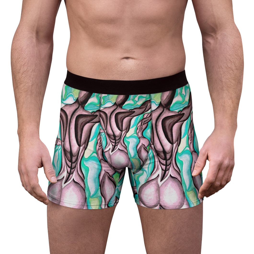 Men's Boxer Briefs with Abstract Art Design - Comfortable and Stylish Underwear