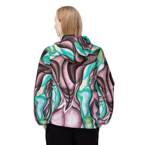 Colorful Abstract Windbreaker Jacket - Unique Art Design
