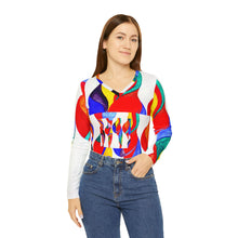Load image into Gallery viewer, Women's Long Sleeve V-neck Shirt (AOP)