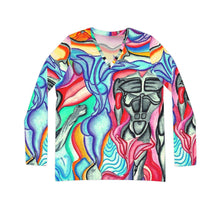 Load image into Gallery viewer, Women's Long Sleeve V-neck Shirt (AOP)