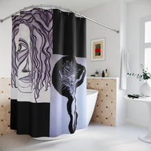 Load image into Gallery viewer, Elegant Art-Inspired Shower Curtain – Modern Abstract Design