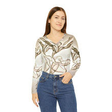 Load image into Gallery viewer, Women's Long Sleeve V-neck Shirt (AOP)