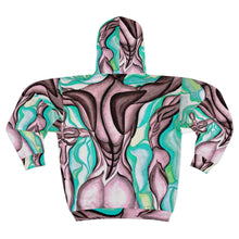 Load image into Gallery viewer, Artistic Unisex Zip Hoodie - Abstract Fluid Design