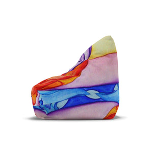 Artistic Bean Bag Chair Cover - Colorful Abstract Design for Cozy Living Spaces