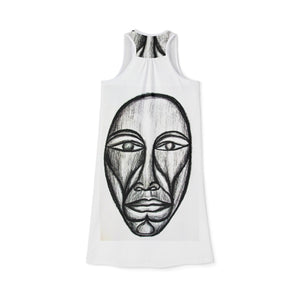 Artistic Women's Racerback Dress - Unique Ethnic Design for Effortless Style
