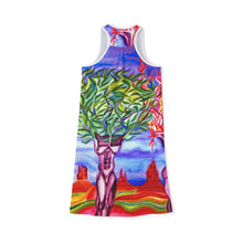 Load image into Gallery viewer, Vibrant Artistic Women's Racerback Dress - Nature-Inspired Design for Summer Outings