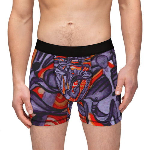 Artistic Men's Boxers - Vibrant Abstract Design