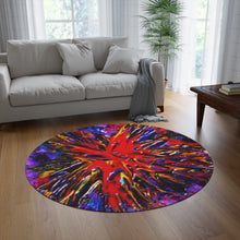 Load image into Gallery viewer, Vibrant Abstract Round Rug - Boho Home Decor