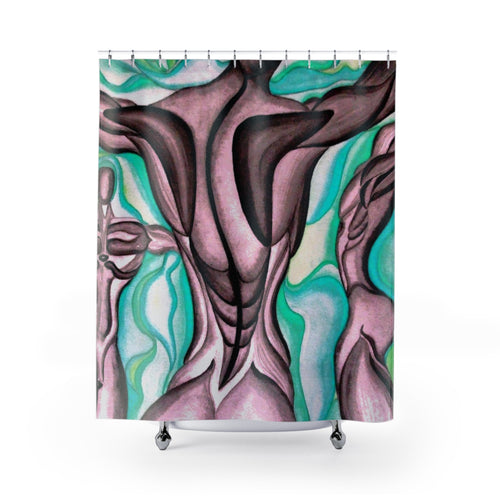 Abstract Artistic Shower Curtain - Colorful Modern Bath Decor