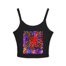 Load image into Gallery viewer, Vibrant Abstract Art Spaghetti Strap Tank Top, Summer Fashion, Colorful Summer Top, Casual Wear, Festival Outfit, Gift for Her