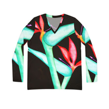 Load image into Gallery viewer, Women's Long Sleeve V-neck Shirt (AOP)