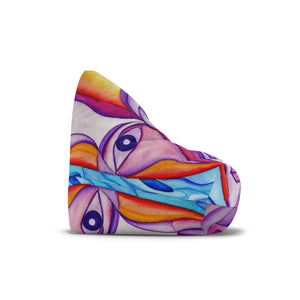 Artistic Bean Bag Chair Cover - Colorful Abstract Design for Cozy Living Spaces