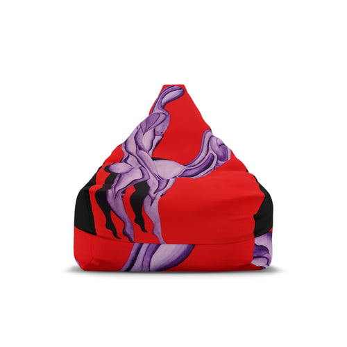 Artistic Red Bean Bag Chair Cover – Cozy Home Décor for Relaxation & Fun