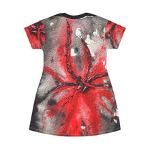 Load image into Gallery viewer, Vibrant Floral T-Shirt Dress - Perfect for Summer Outings &amp; Casual Days