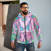 Load image into Gallery viewer, Artistic Unisex Zip Hoodie - Colorful Abstract Design