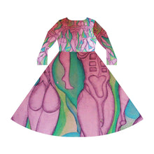Load image into Gallery viewer, Women's Long Sleeve Dance Dress (AOP)