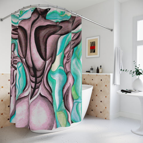 Artistic Abstract Body Shower Curtain - Modern Bathroom Decor