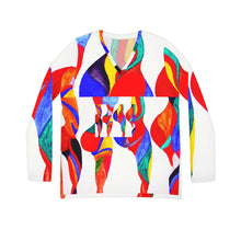 Load image into Gallery viewer, Women's Long Sleeve V-neck Shirt (AOP)