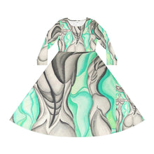 Load image into Gallery viewer, Women's Long Sleeve Dance Dress (AOP)