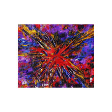 Load image into Gallery viewer, Vibrant Crushed Velvet Blanket - Colorful Artistic Throw for Cozy Moments