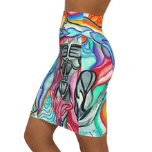Load image into Gallery viewer, Women's Mid-Waist Pencil Skirt (AOP)