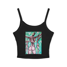 Load image into Gallery viewer, Artistic Women&#39;s Spaghetti Strap Tank Top, Boho Style, Summer Essential, Body Positive Fashion, Gift for Her, Creative Vibe