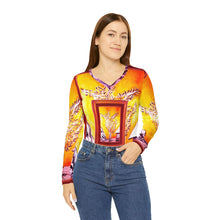 Load image into Gallery viewer, Women's Long Sleeve V-neck Shirt (AOP)