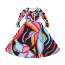 Load image into Gallery viewer, Women's Long Sleeve Dance Dress (AOP)