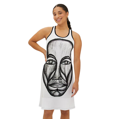 Artistic Women's Racerback Dress - Unique Ethnic Design for Effortless Style