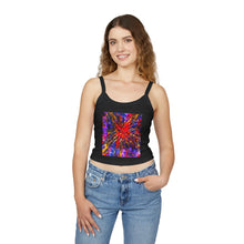 Load image into Gallery viewer, Vibrant Abstract Art Spaghetti Strap Tank Top, Summer Fashion, Colorful Summer Top, Casual Wear, Festival Outfit, Gift for Her