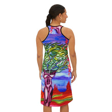 Load image into Gallery viewer, Vibrant Artistic Women's Racerback Dress - Nature-Inspired Design for Summer Outings