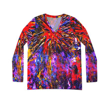Load image into Gallery viewer, Women's Long Sleeve V-neck Shirt (AOP)