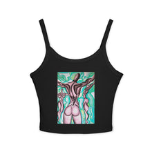 Load image into Gallery viewer, Artistic Women&#39;s Spaghetti Strap Tank Top, Boho Style, Summer Essential, Body Positive Fashion, Gift for Her, Creative Vibe