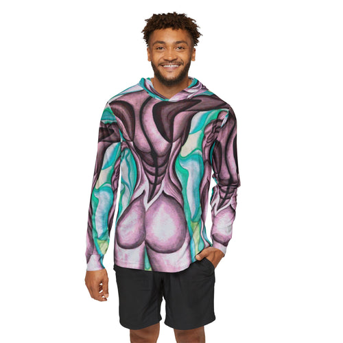 Artistic Sports Warmup Hoodie for Men - Vibrant Athletic Jacket