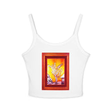 Load image into Gallery viewer, Artistic Floral Spaghetti Strap Tank Top - Stylish Summer Wear, Casual Layering, Art Lover Gift, Bohemian Vibe, Unique Design