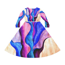 Load image into Gallery viewer, Women's Long Sleeve Dance Dress (AOP)