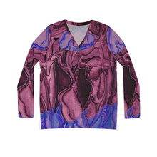 Load image into Gallery viewer, Women's Long Sleeve V-neck Shirt (AOP)