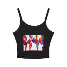 Load image into Gallery viewer, Colorful Art Tank Top for Women, Vibrant Summer Sleeveless Top, Bohemian Chic, Beachwear, Festival Outfit, Casual Wear